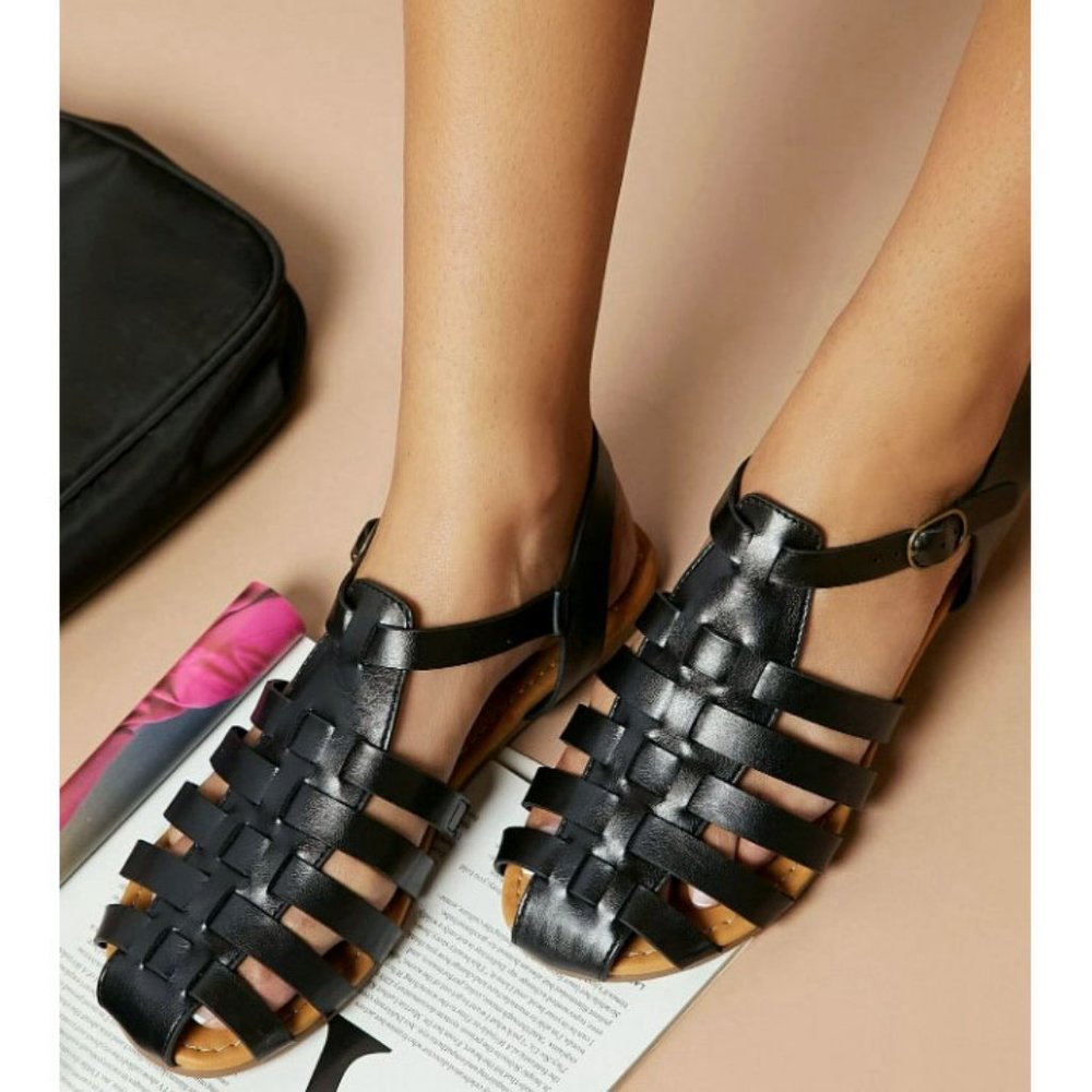 New Women T-Strap Fishermen Strappy Sandals Flats
